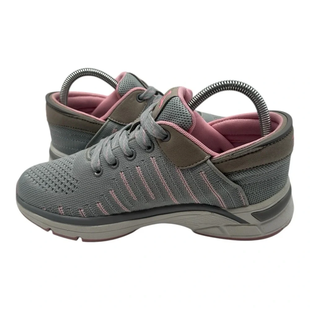 Zeba Hands Free Shoes Women's Size 9‎ N NARROW Gray Pink Comfort Walking Sneaker